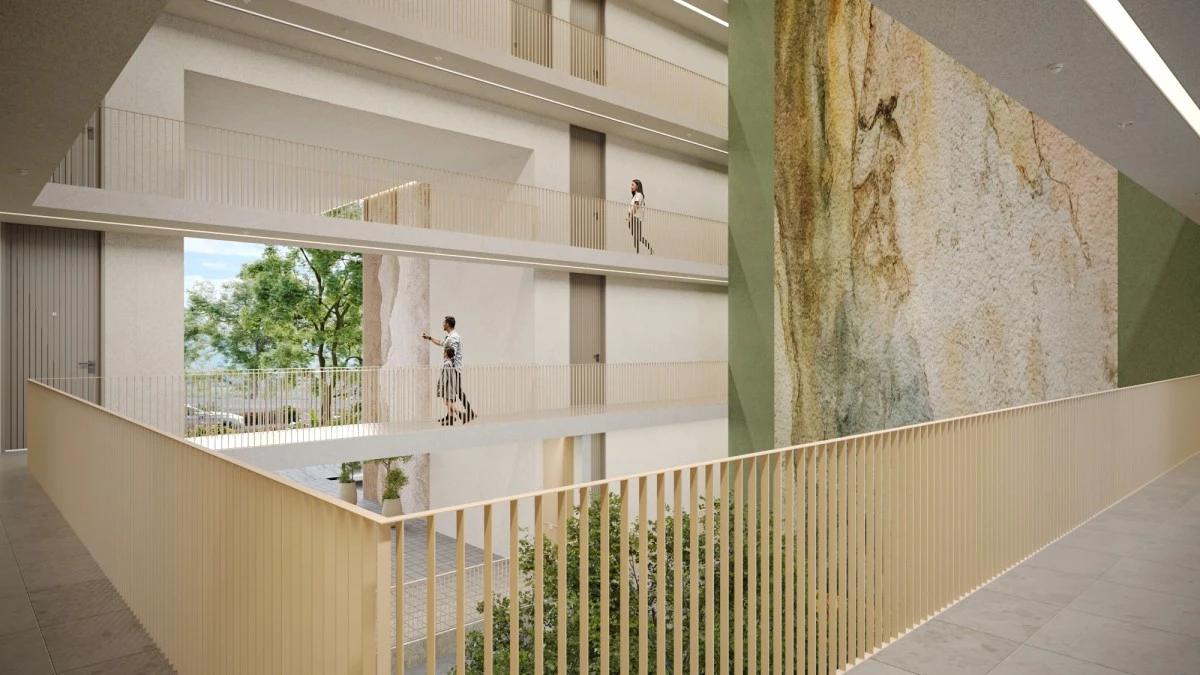 The residential building hallway (Artist’s perspective)