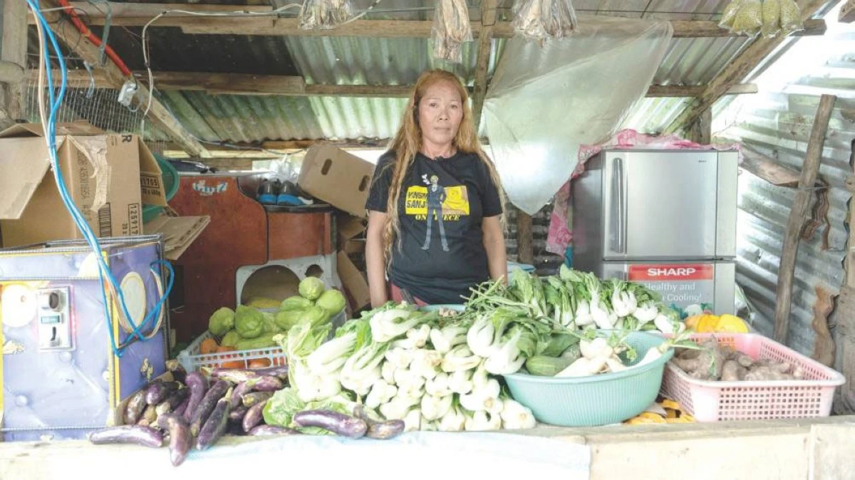 A REVITALIZED STORE Thanks to electricity, Bebina Lucena’s small store now accommodates a refrigerator for storage (right) and even a pay-per-use internet access service vending machine (left), which helps increase her earnings.
