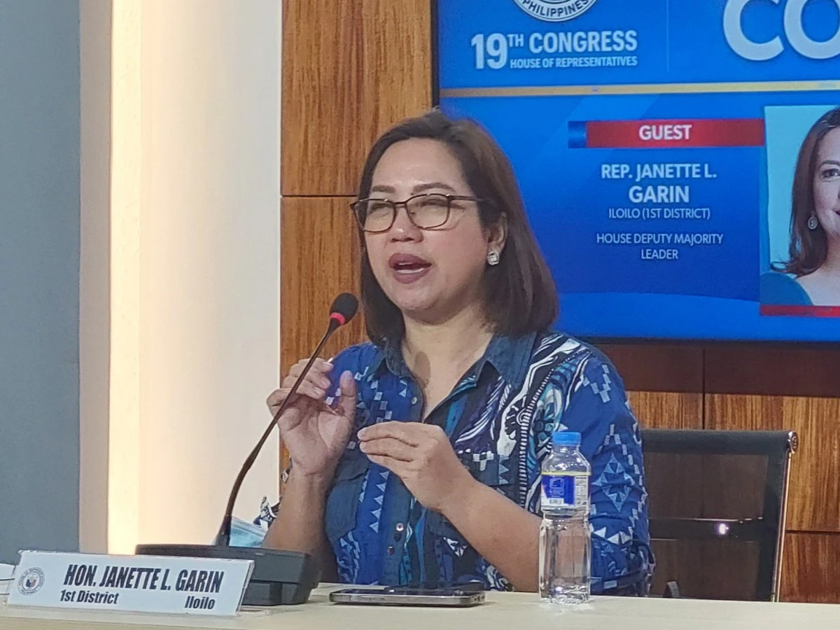 Iloilo 1st district Rep. Janette Garin (Ellson Quismorio/ MANILA BULLETIN)