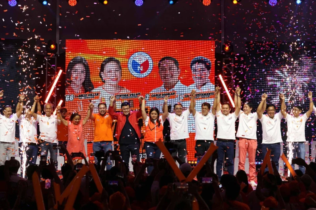 NP President, Manny Villar with Bagong Pilipinas candidates