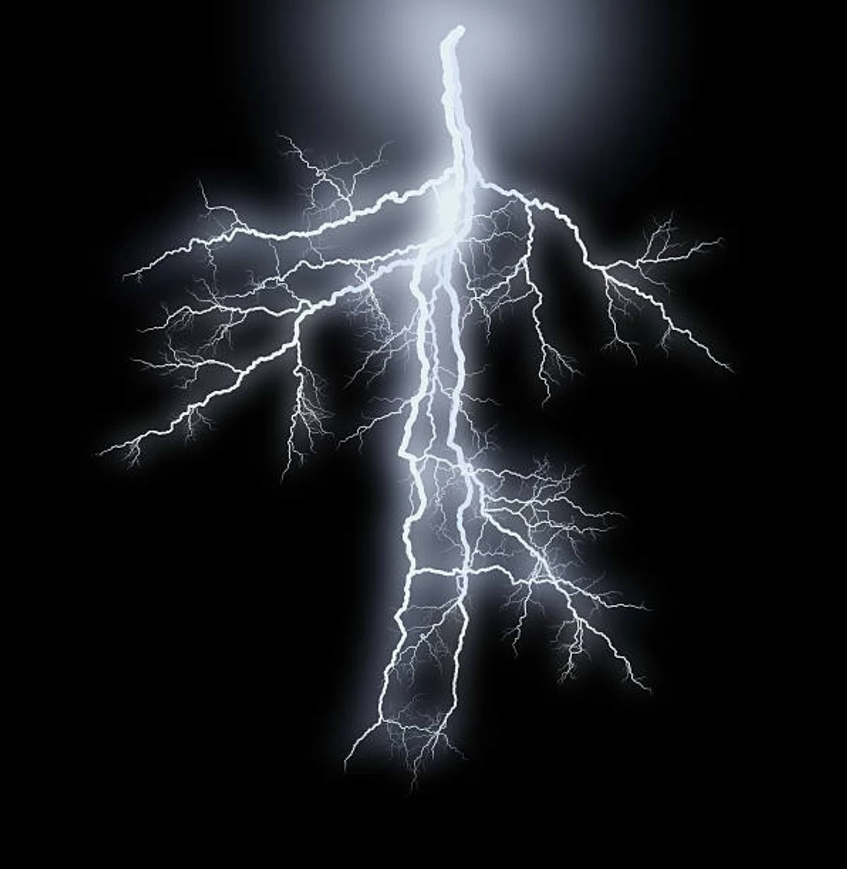 Abstract image of the streak lightnings - storm
