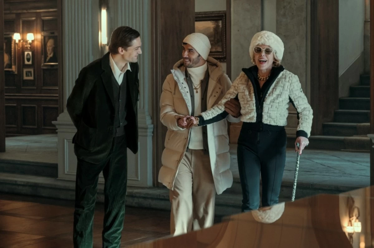 Lucas Englander, Aras Aydin and Christine Baranski (Disney)