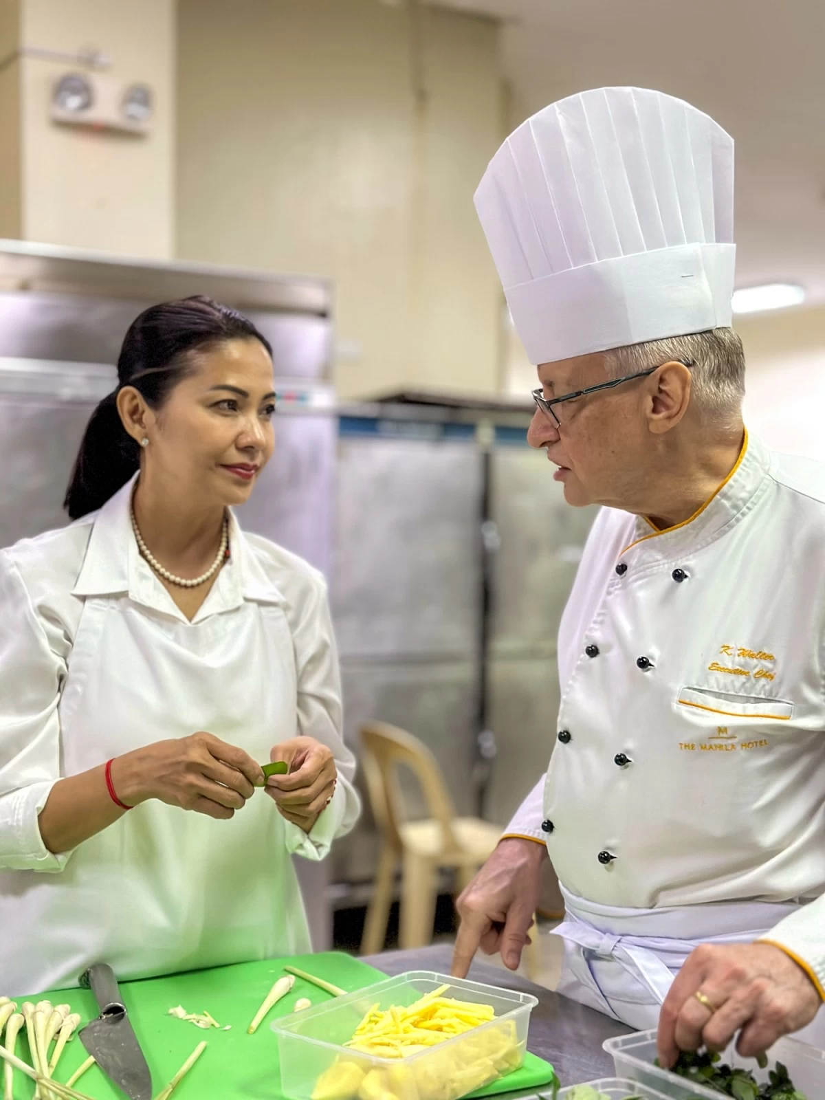 The Manila Hotel executive chef Konrad Walter with consultant chef Riza Shanti Lim
