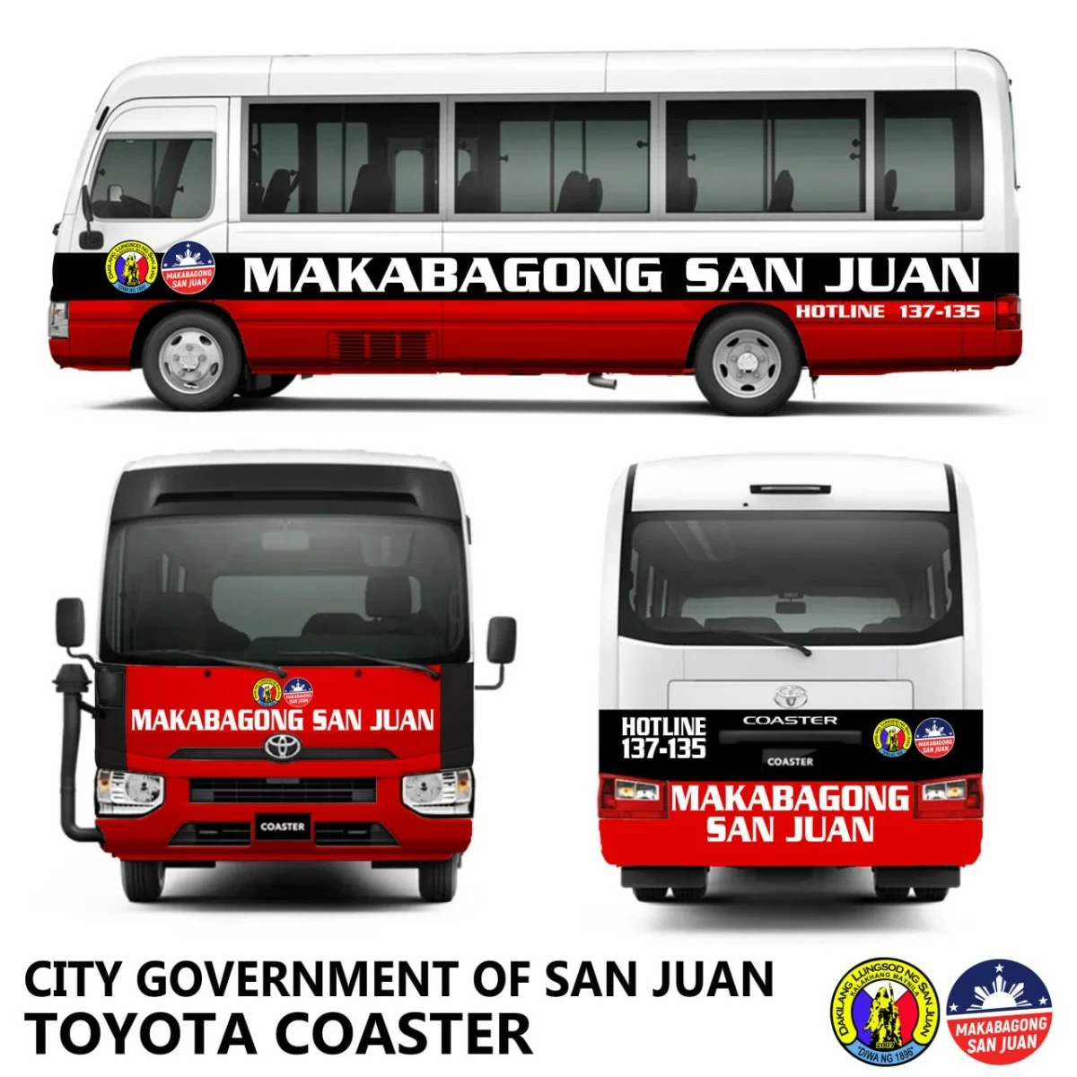 Photos of vehicles planned for distribution to the city’s barangays and government departments under the vehicle refleeting program, aimed at improving public services in San Juan City. (Photos from Mayor Francis Zamora)
