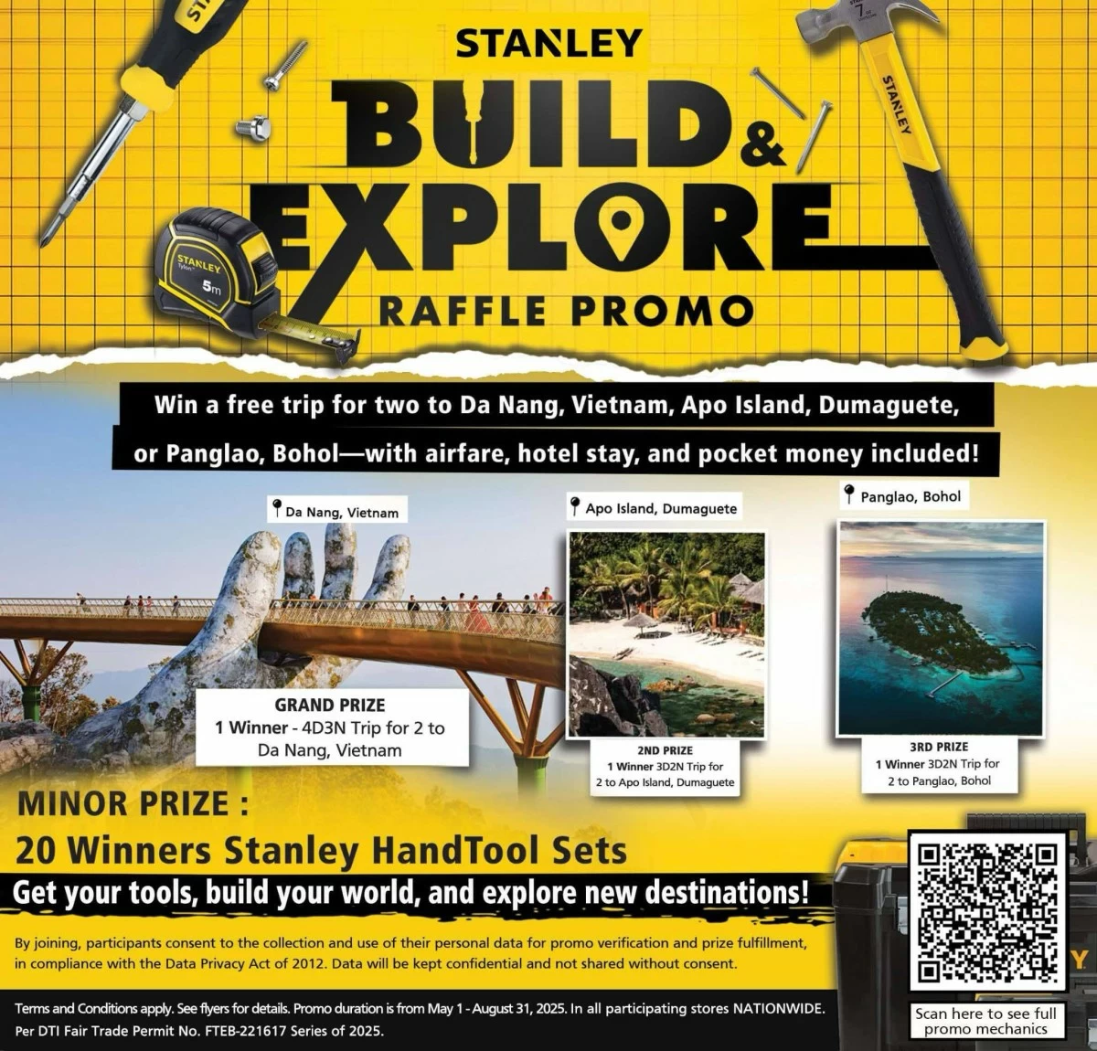 Build and Explore with Stanley Tools and get a chance to win a trip for two to Danang Vietnam and other exciting destinations