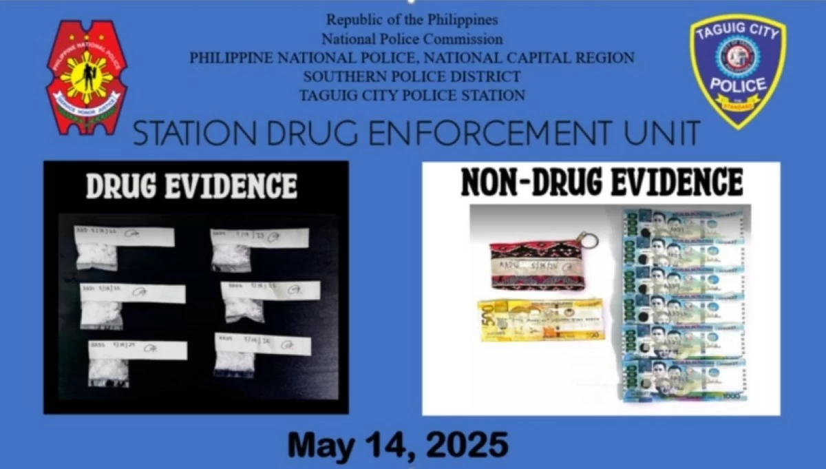 The shabu seized by the police in Taguig (Photo from Taguig police / SPD)