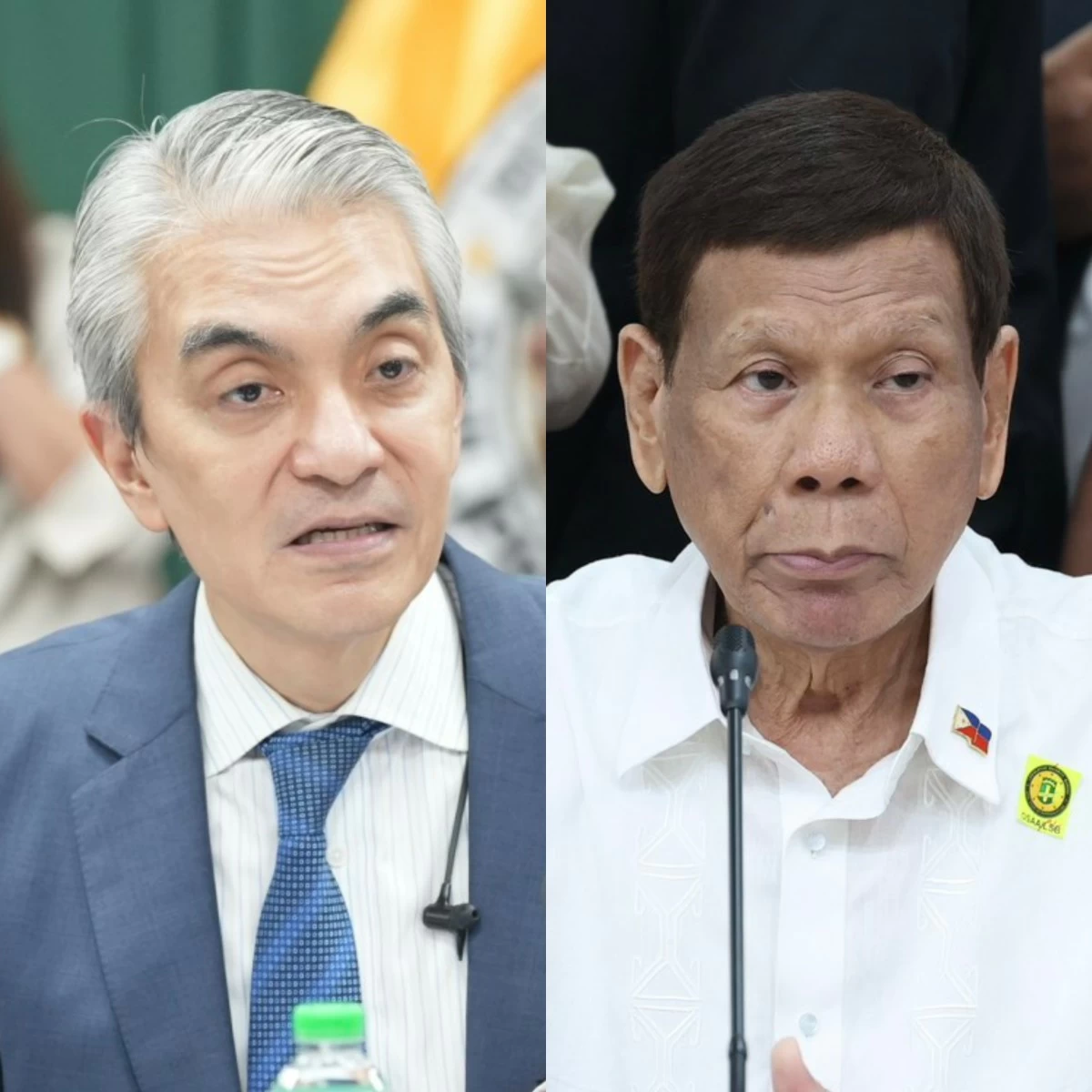 Navotas City lone district Rep. Toby Tiangco (left), former president Rodrigo Duterte (PPAB)