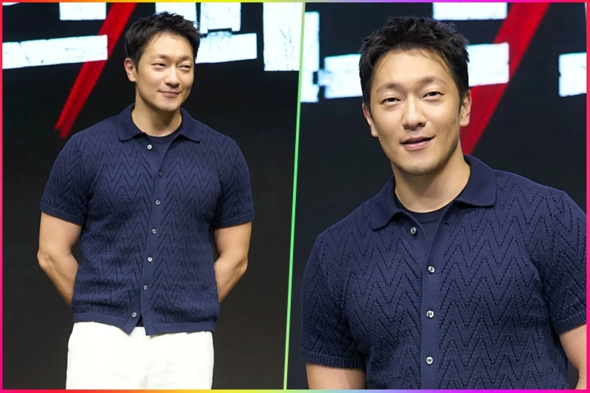 Son Suk-ku at the press conference for 