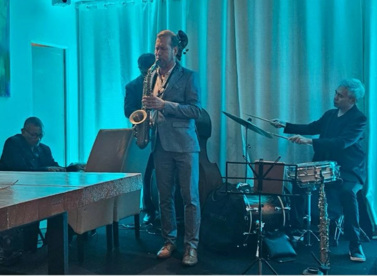 Finnish saxophonist and composer Pekka Pylkkänen with Yong Aquino on piano, Dave Harder on bass, and Rey Vinoya on drums