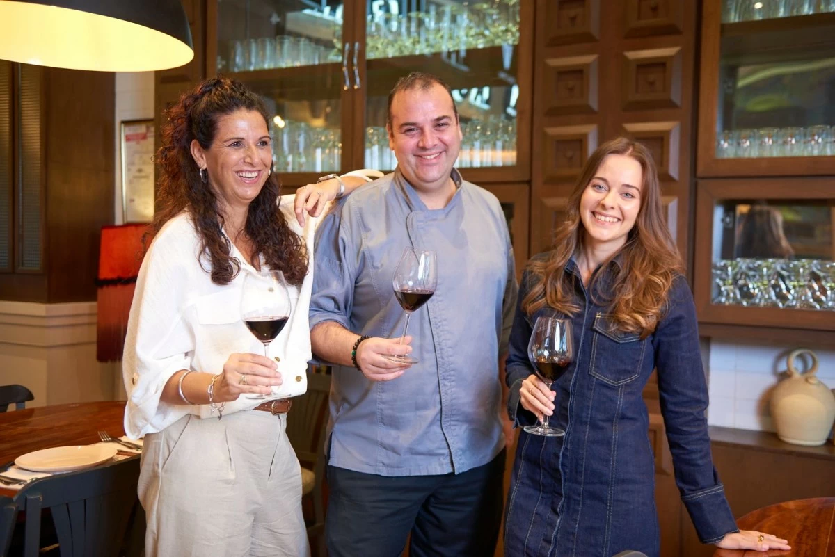 Cristina Garcia-Villalba Marba, Chef Alfredo Rodriguez Sangrador, and Marta Aranda Baños                