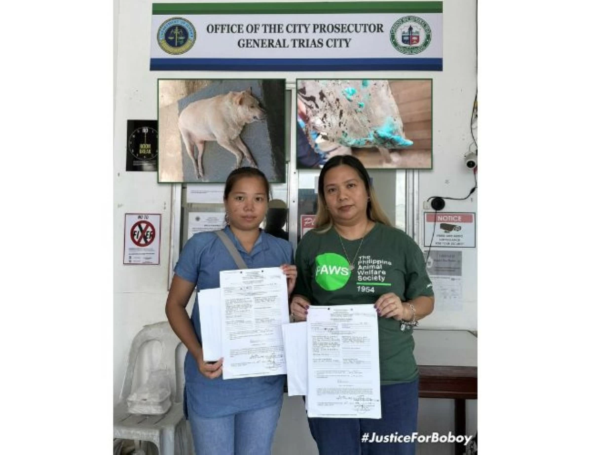 A furparent and PAWS have filed a case against a woman accused of poisoning two dogs, resulting in the death of one in General Trias City (Photo from PAWS/MANILA BULLETIN)