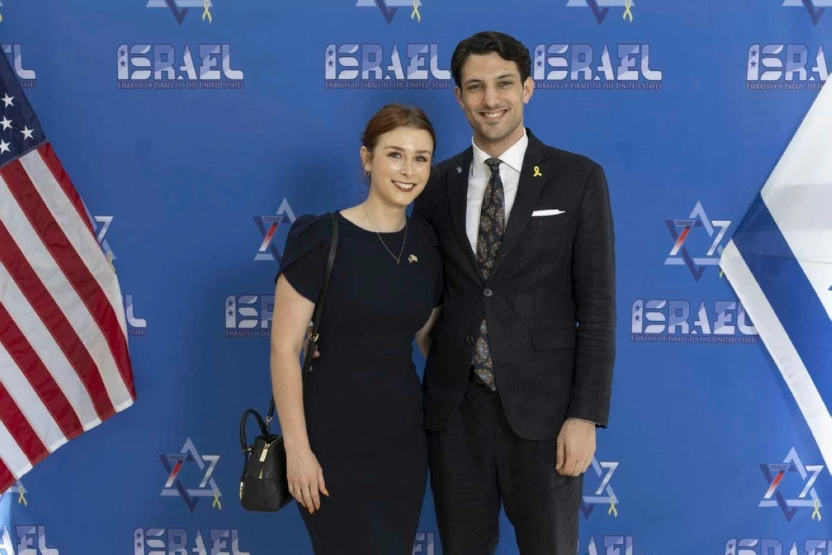 This undated handout photo provided by the embassy of Israel in the U.S. shows staff members of the Israeli Embassy in Washington, Israeli citizen Yaron Lischinsky, right, and U.S. citizen Sarah Milgrim, who were shot and killed while leaving an event at a Jewish museum in Washington. (Embassy of Israel in the U.S. via AP)