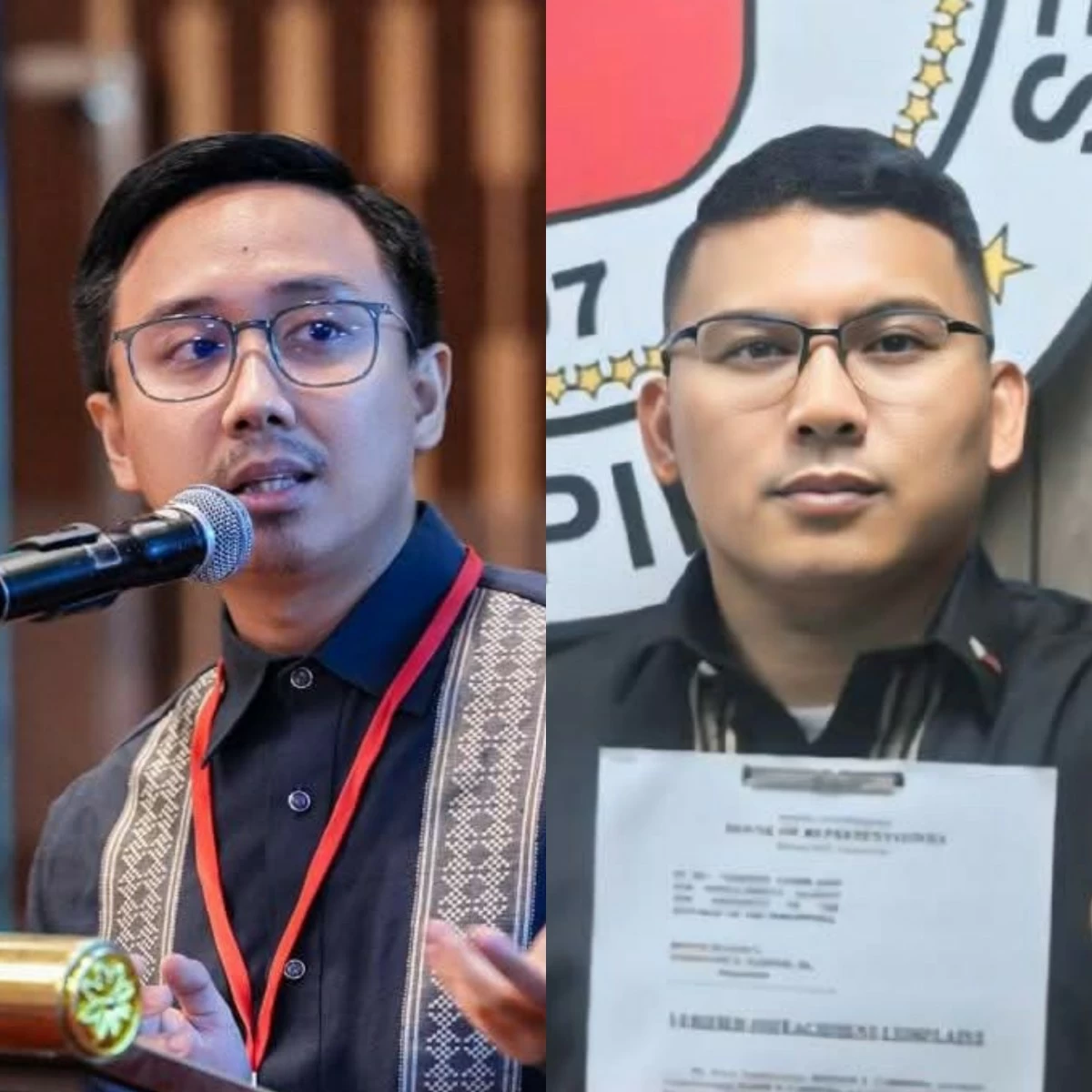 Kabataan Party-list Rep. Raoul Manuel (left), Ronald Cardema (Facebook)
