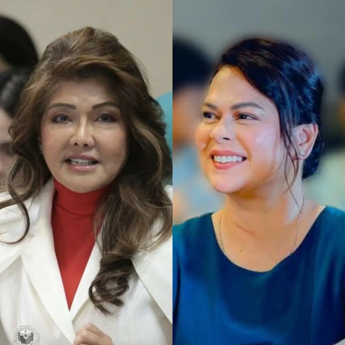 Senator Imee Marcos (left), Vice President Sara Duterte (Facebook)