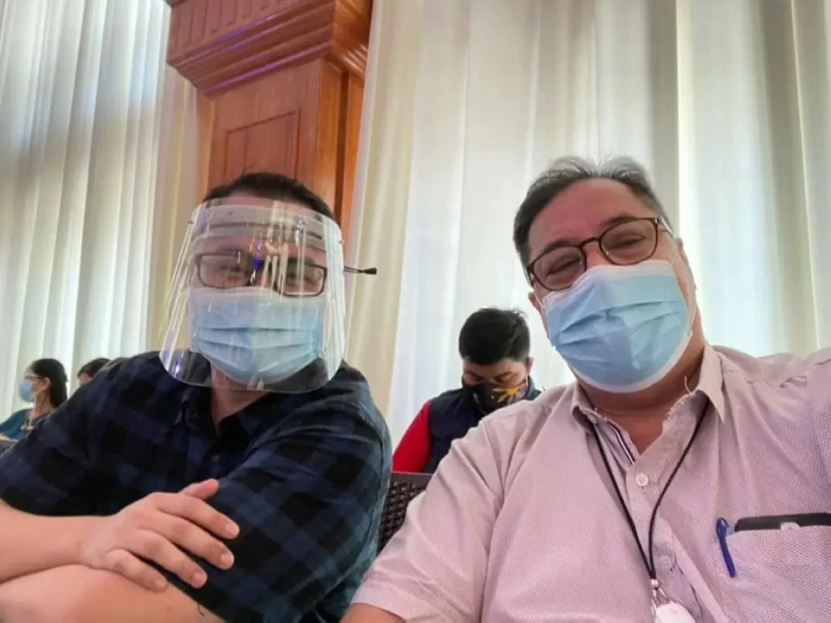 A LOOK BACK The author and then NTF Medical Consultant and Spokesperson Dr. Teodoro Herbosa in Cebu in 2021 explaining the rationale behind quarantine measures to the Provincial Board. (Photo from Dr. Teodoro Herbosa | Facebook)