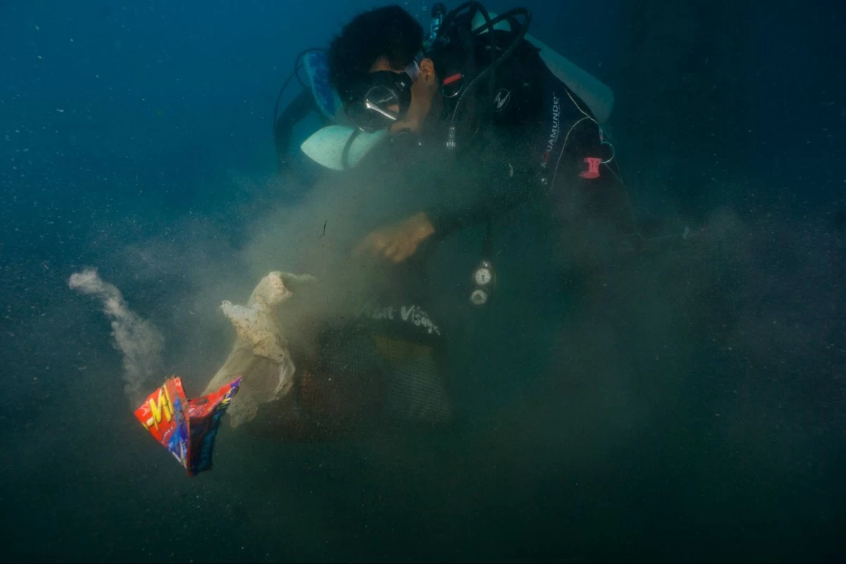 Scubasureros help protect marine life through coastal and underwater cleanup drives.