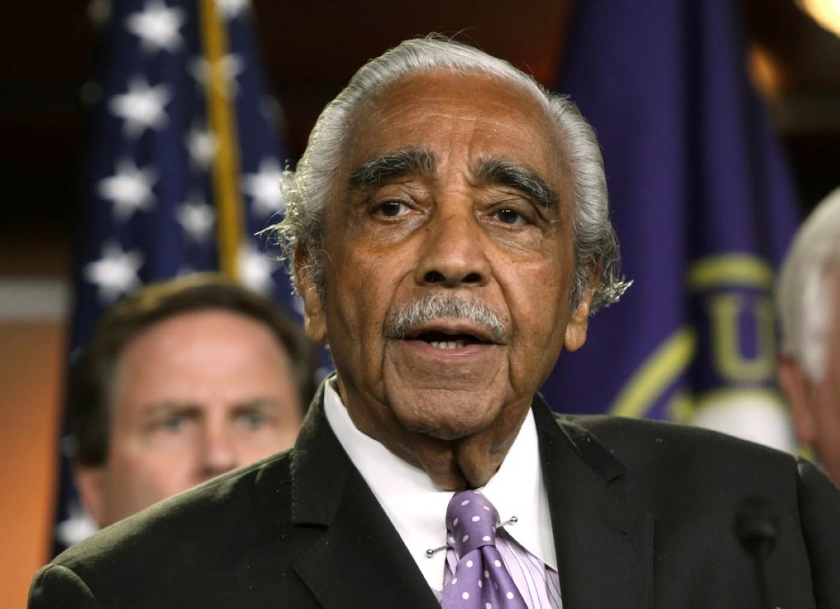 FILE - In this June 16, 2016 file photo, Rep. Charles Rangel, D-N.Y., speaks at a news conference on Capitol Hill in Washington. Rangel retires after more than four decades in office. (AP Photo/Lauren Victoria Burke, File)