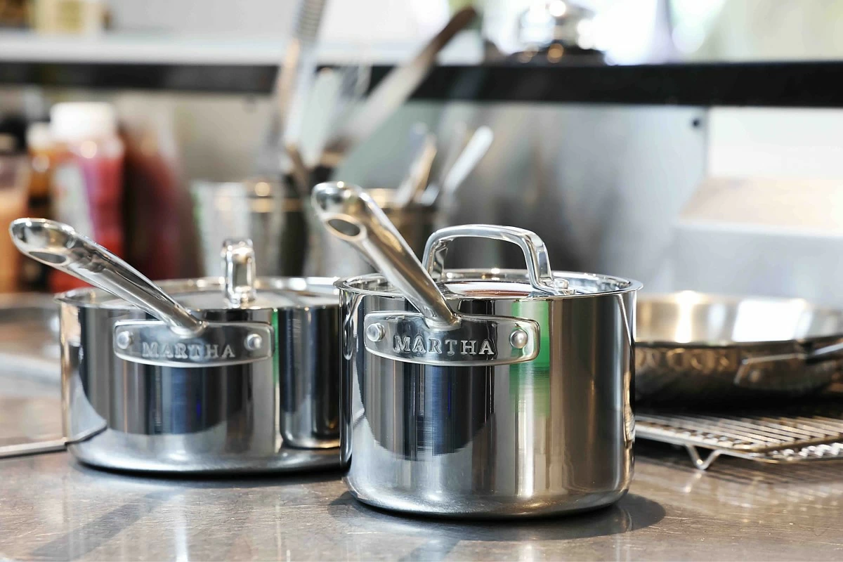 COOKING ESSENTIAL Chef Sau’s go-to for precision and performance—Martha Stewart stainless steel cookware