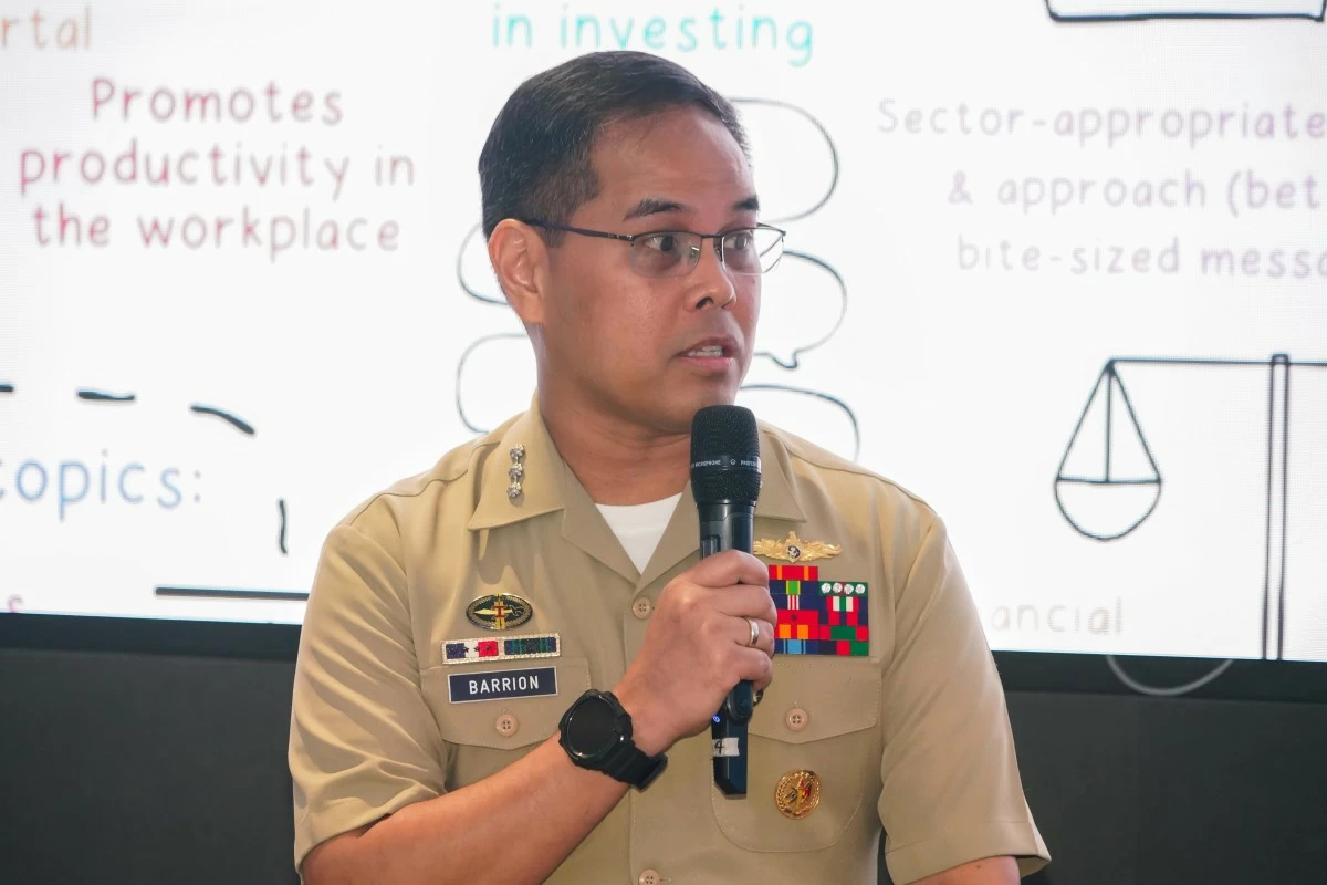 From duty to way of life - Navy Capt. Michael Barrion emphasizes that financial literacy is now a daily practice for soldiers.
