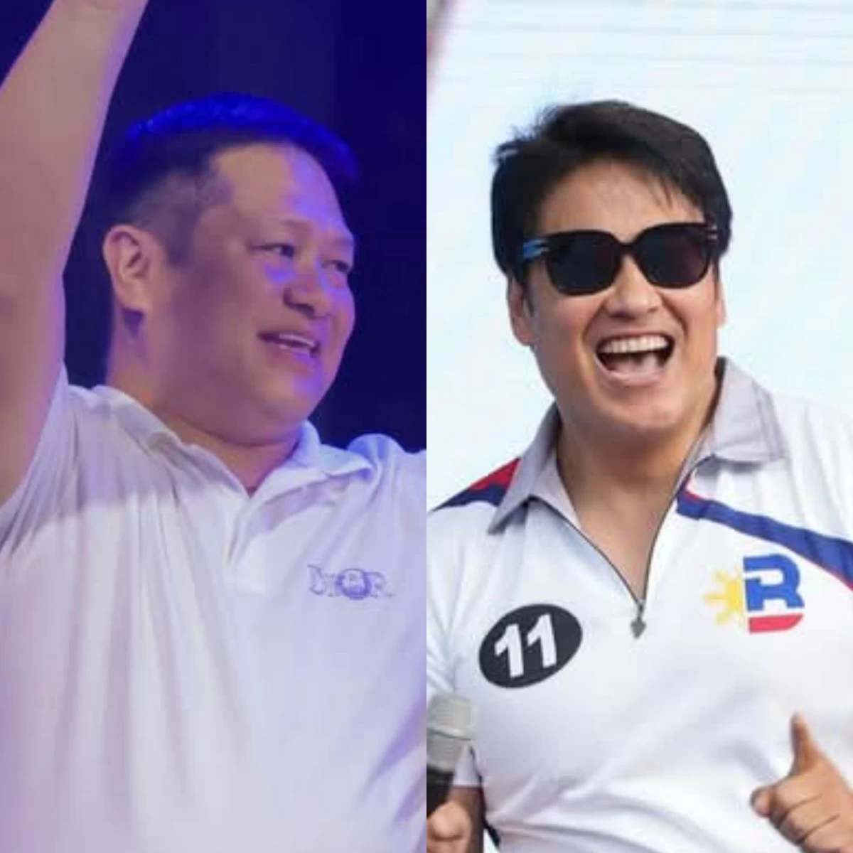 Quezon City 4th district Rep. Marvin Rillo (left), Senator Ramon "Bong" Revilla Jr. (Facebook)