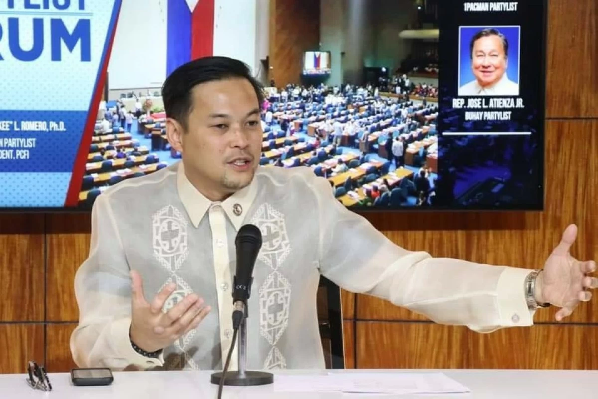 1-Pacman Party-list Rep. Mikee Romero (Contributed photo)