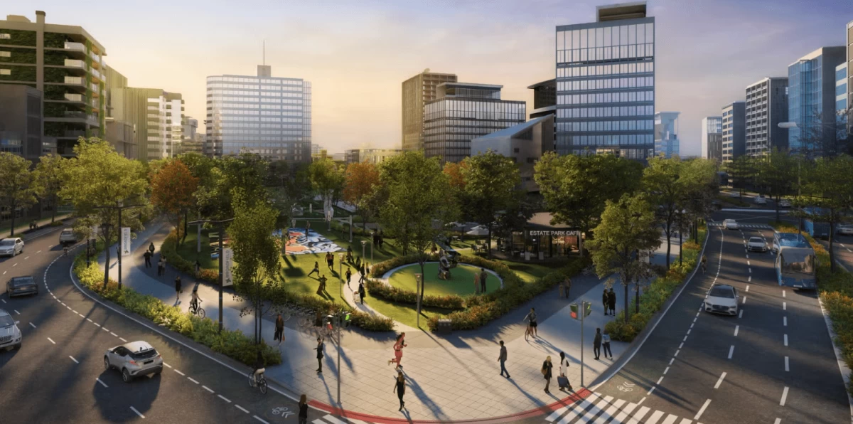 Broadfield Estate, Ayala Land’s mixed-use district in Biñan, Laguna (Artist's perspective)