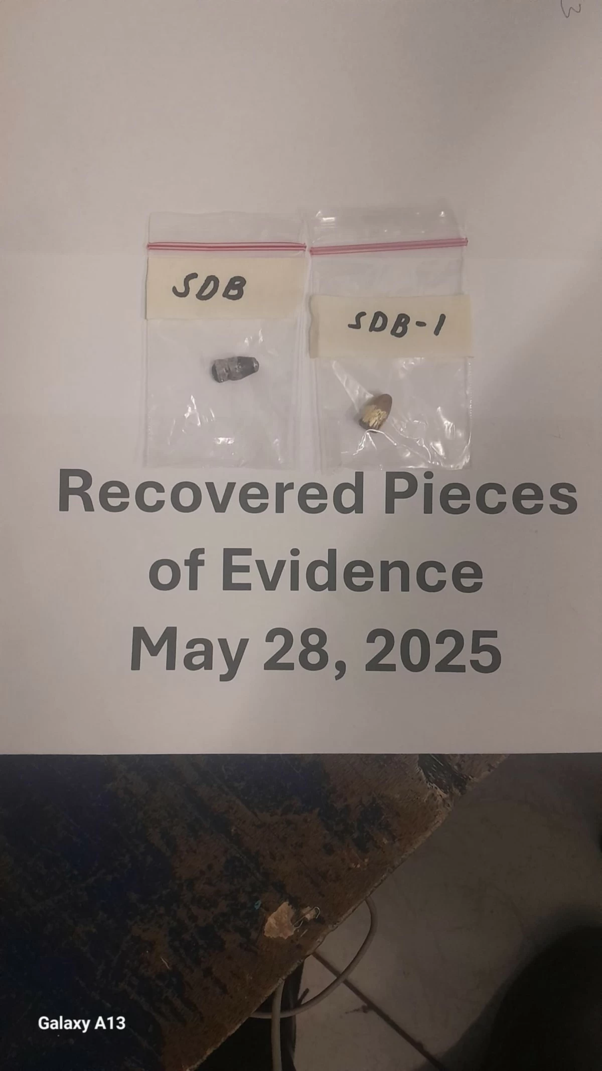 Recovered pieces of evidence from the suspects (Photo from NPD)
