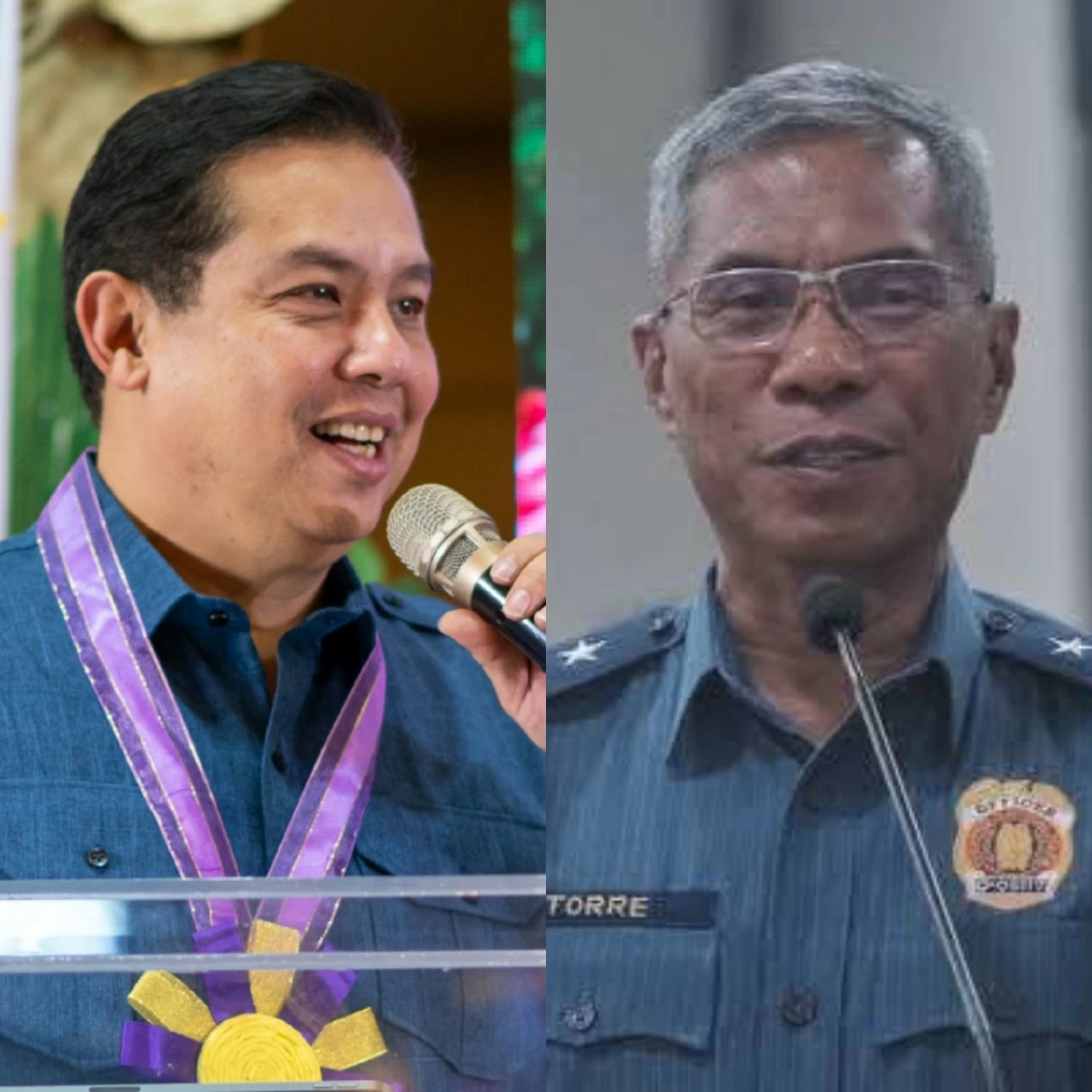 House Speaker Martin Romualdez (left), incoming PNP Chief Nicolas Torre III (Speaker’s office, Facebook)