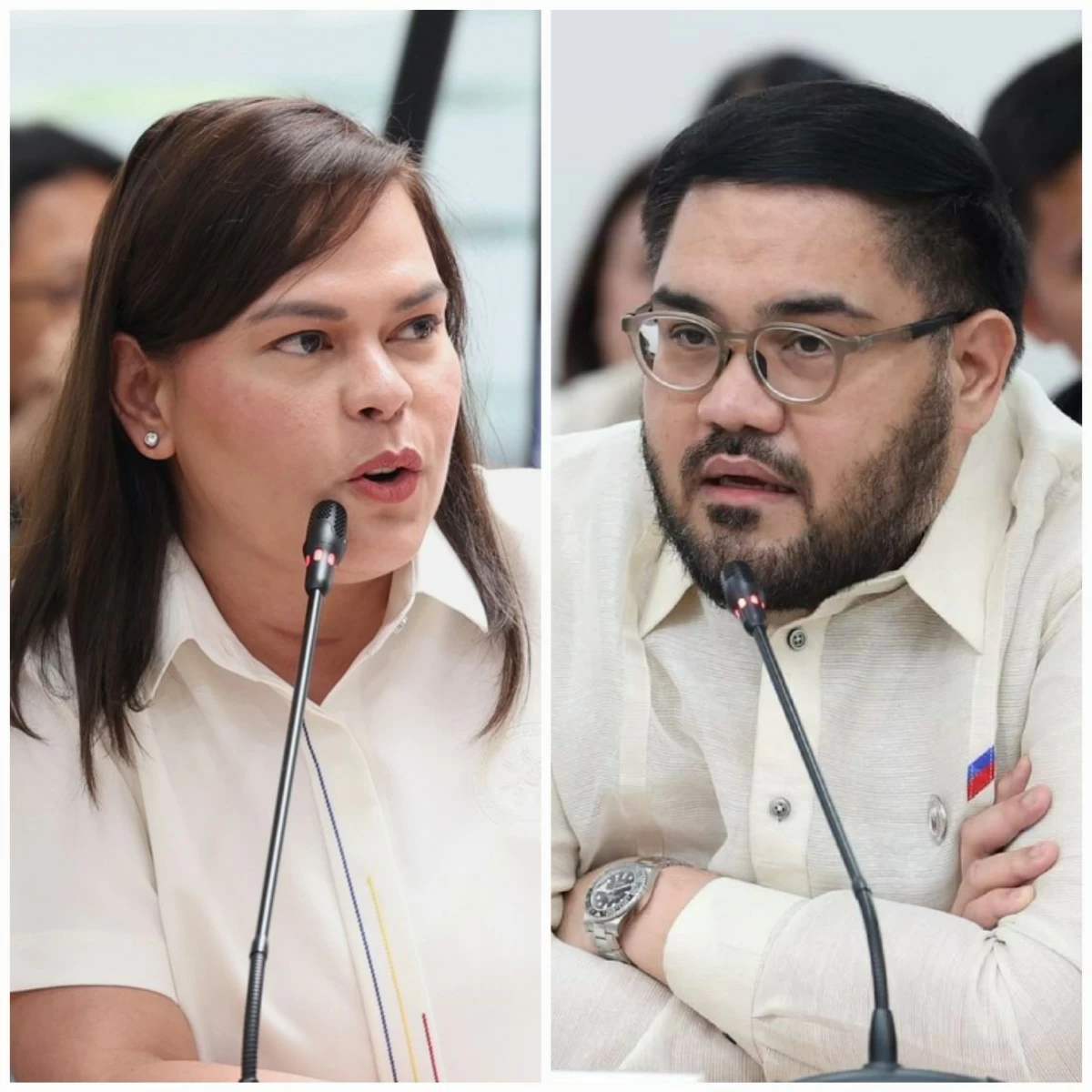 Vice President Sara Duterte (left), La Union 1st district Rep. Paolo Ortega V (PPAB)