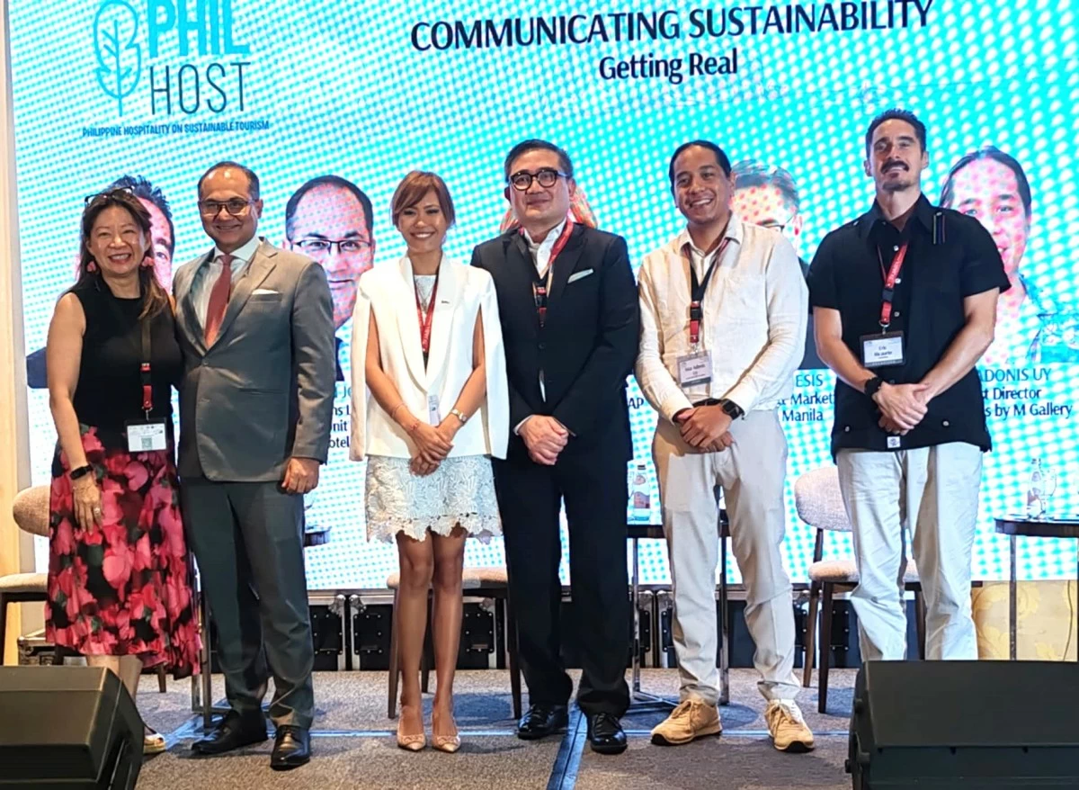 Cyndy Tan-Jarabata, president and CEO of Tajara Hospitality; Barun Jolly, Robinsons Land Corporation SVP and Robinson Hotels and Resorts business unit manager; Christine Sevilla, Radisson Hotel Group Development, SEAP, senior director; Eugene Tamesis, Grand Hyatt Manila director of sales and marketing; Mar Adonis Uy, South Palms by M Gallery project director; and Eric Ricaurte, founder and CEO of Greenview