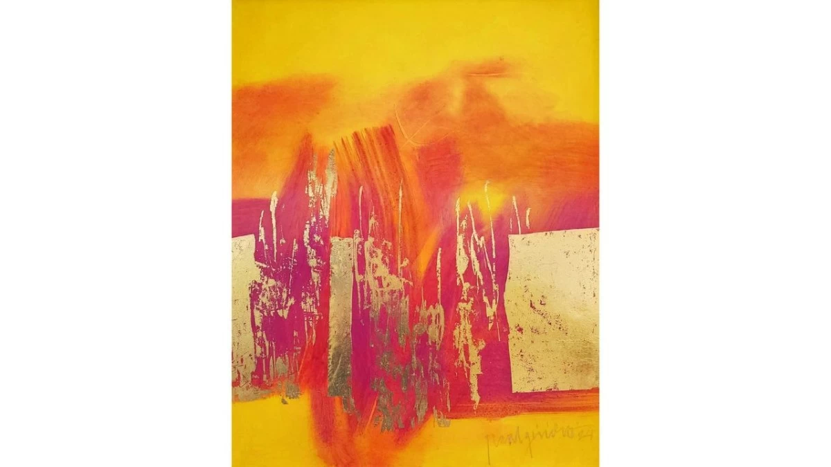 'RED EARTH 3,' acrylic on canvas, 20x16 inches, Raul Isidro, 2024.