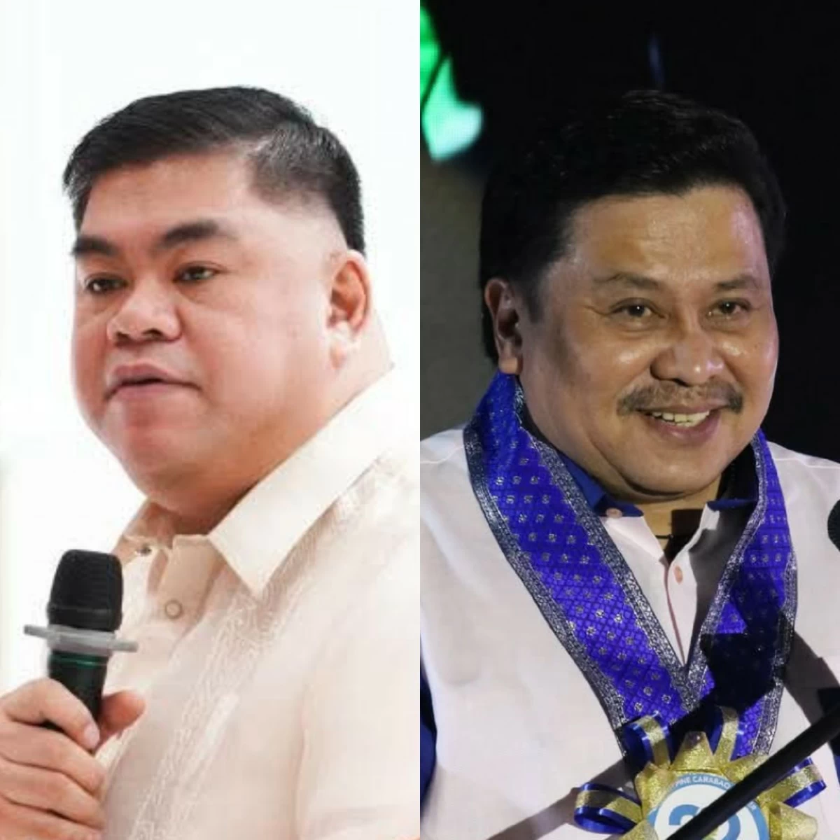 Tingog Party-list Rep. Jude Acidre (left), Senator Jinggoy Estrada (Facebook)