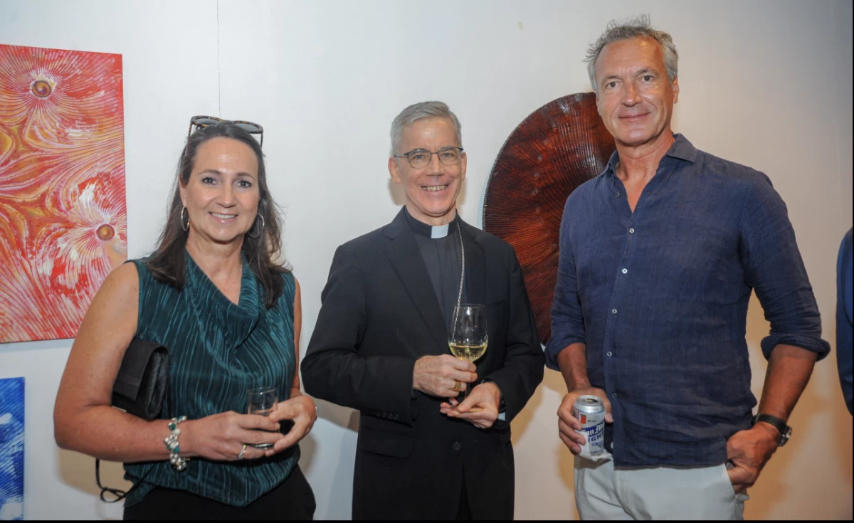 Netherlands Ambassador Maria Alfonsa Magdalena Geraedts with Papal Nuncio Archbishop Charles John Brown III and Pieter Paul Henri Ten Bosch