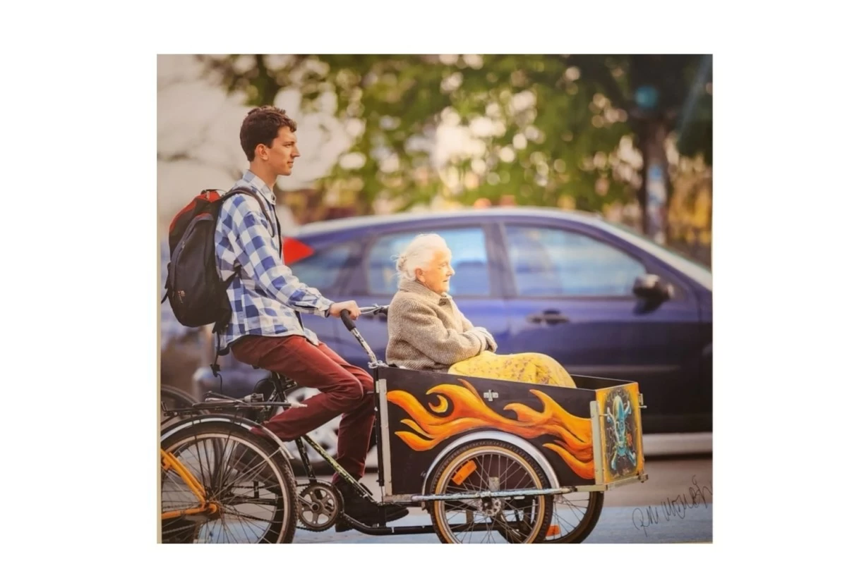 Multi-generational multi-bike by Ambassador Franz-Michael Mellbin of the Embassy of Denmark