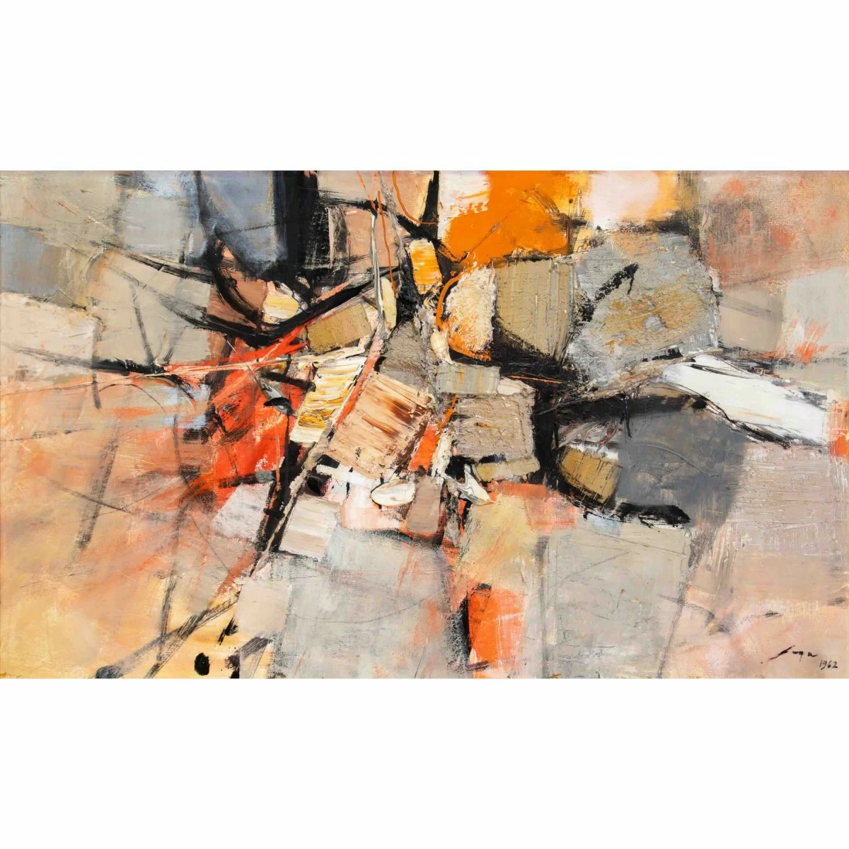 Jose Joya’s painting from 1962 titled 'Flight'