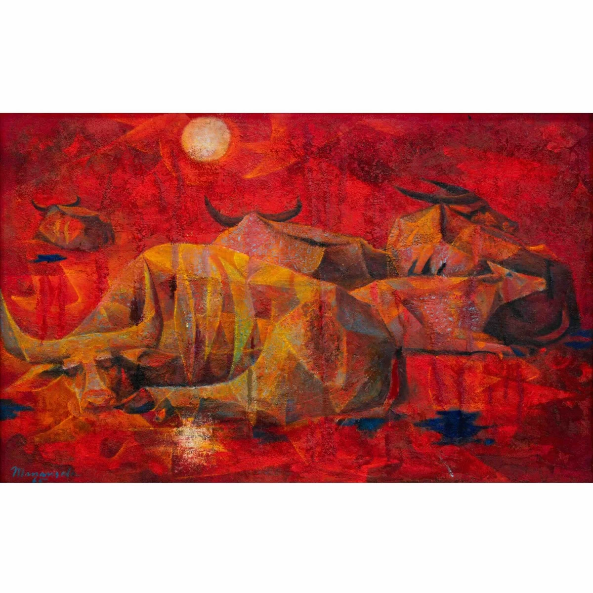 Vicente Manansala’s painting of carabaos