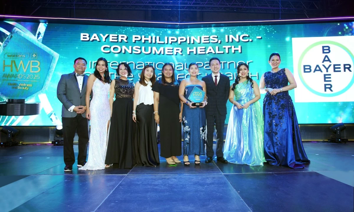 Bayer Philippines, Inc. – Consumer Health was named International Health Partner of the Year at the Watsons HWB Awards 2025