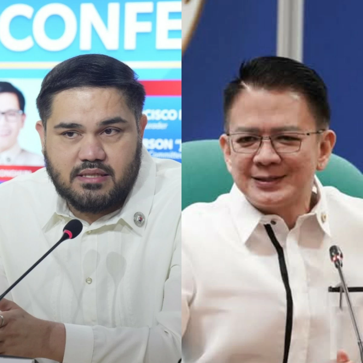 La Union 1st district Rep. Paolo Ortega V (left), Senate President Francis "Chiz" Escudero (PPAB, Facebook)