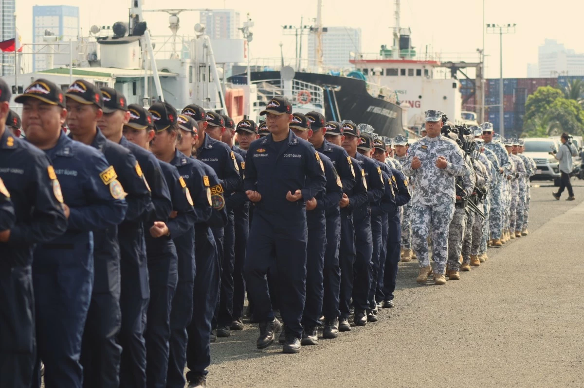 The Philippine Coast Guard (PCG) conducts a send-off ceremony for BRP Teresa Magbanua (MRRV-9701) on June 6, 2025 as it will join the second trilateral maritime exercise with the U.S. Coast Guard (USCG) and Japan Coast Guard (JCG) in Kagoshima, Japan from June 16 to 20. (Photo: PCG)
