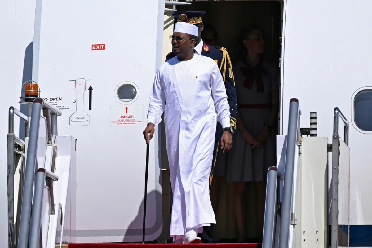 FILE - Chad's President Mahamat Idriss Deby, arrives at Beijing Capital Airport ahead of the Forum on China-Africa Cooperation (FOCAC), Sept. 2, 2024. (Wang Zhao/Pool Photo via AP, File)