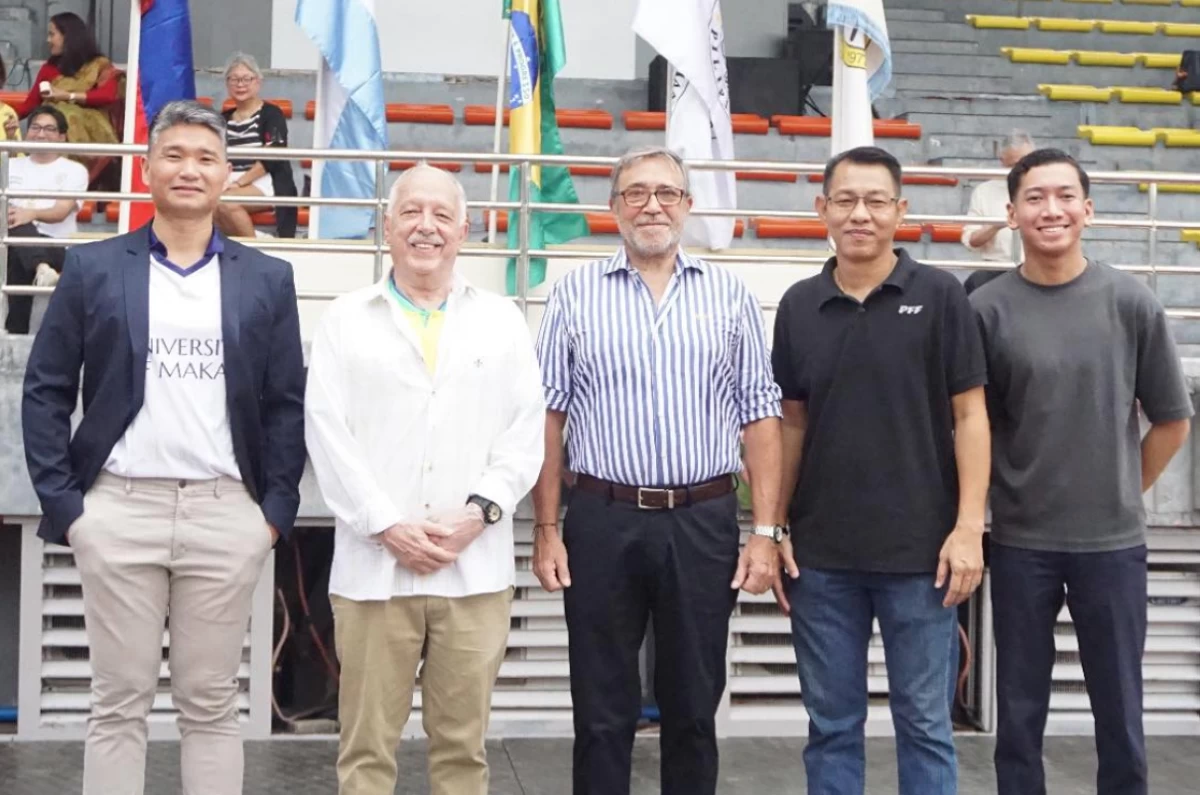 Engineer Roque Adarna III, head of Facilities Management of UMAK, Ambassador Gilberto Fonseca Guimarães de Moura of the Embassy of Brazil, Ambassador Ricardo Luis Bocalandro of the Embassy of Argentina, Makati Councilor Jerome Tristan Pangilinan SK Fed president and chairperson of City Council for Youth & Sports Development, and Philippine Football Federation and Match commissioner of Asian Football Confederation Richard T. Gannaban