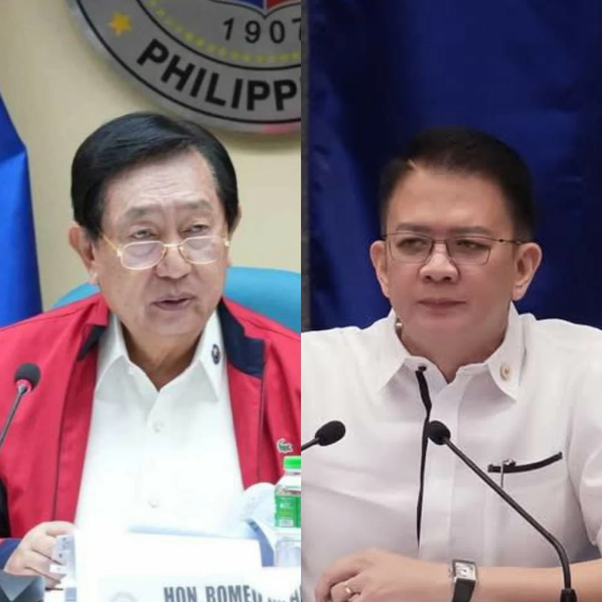 Antipolo City 2nd district Rep. Romeo Acop (left), Senate President Francis "Chiz" Escudero (PPAB, Facebook)