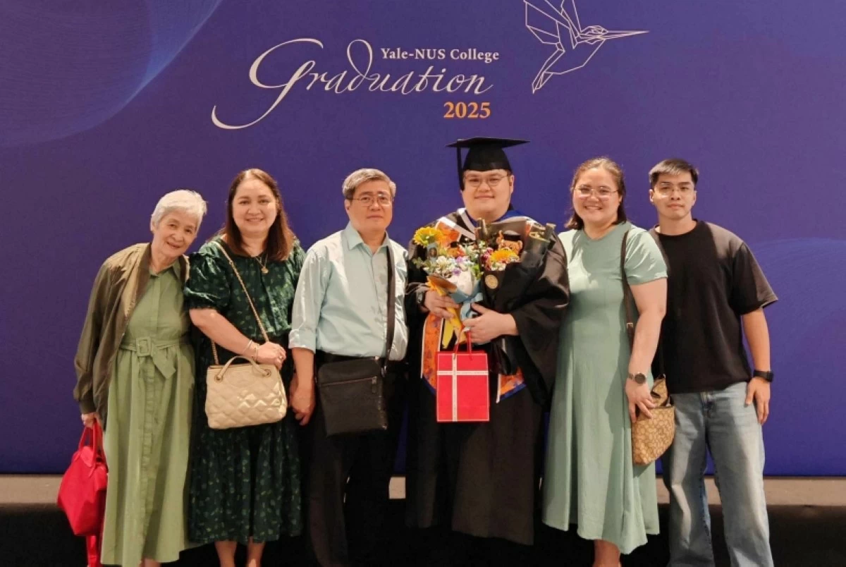 Adam Christopher Chan with his family (Photos from Chan family) 