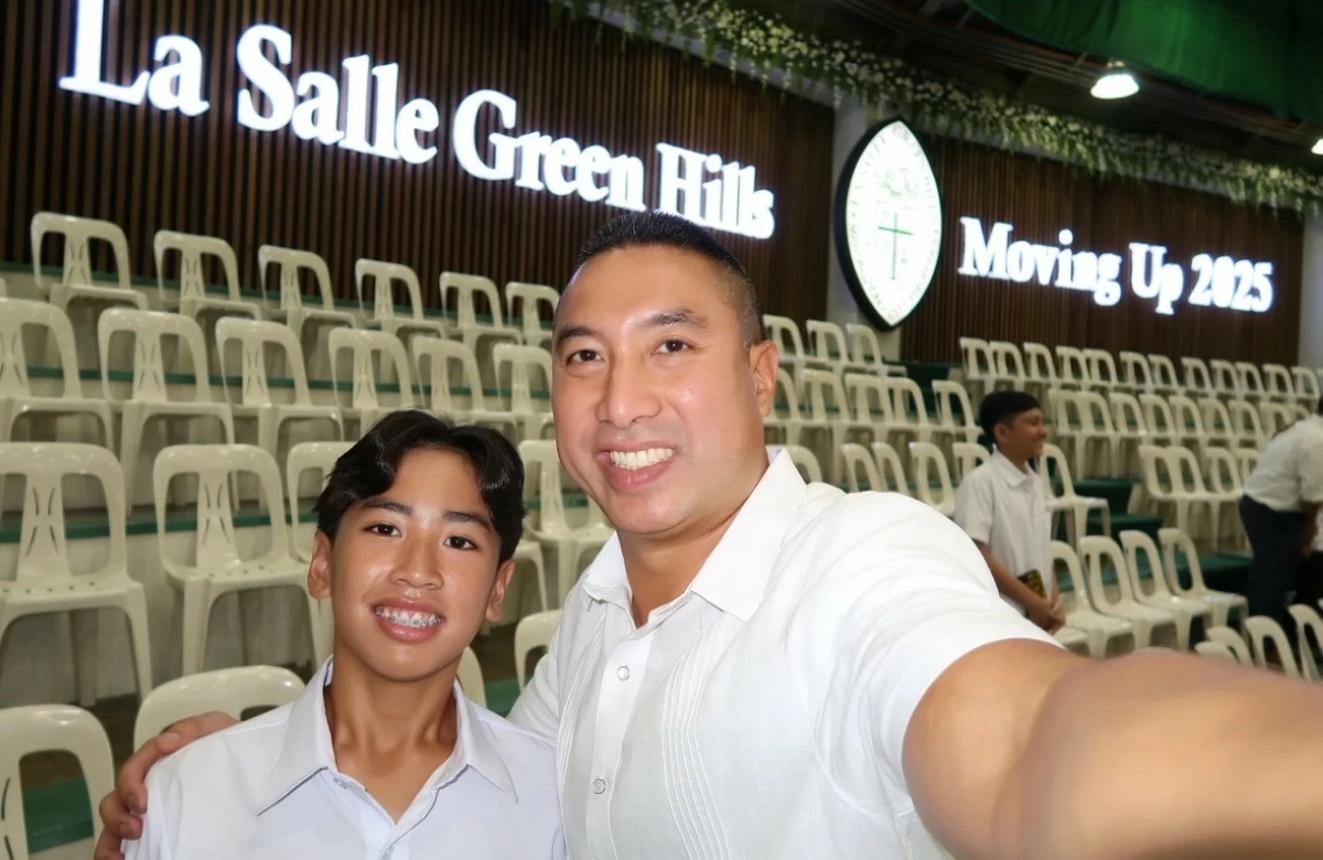 Noah with his dad, San Juan City Mayor Francis Zamora