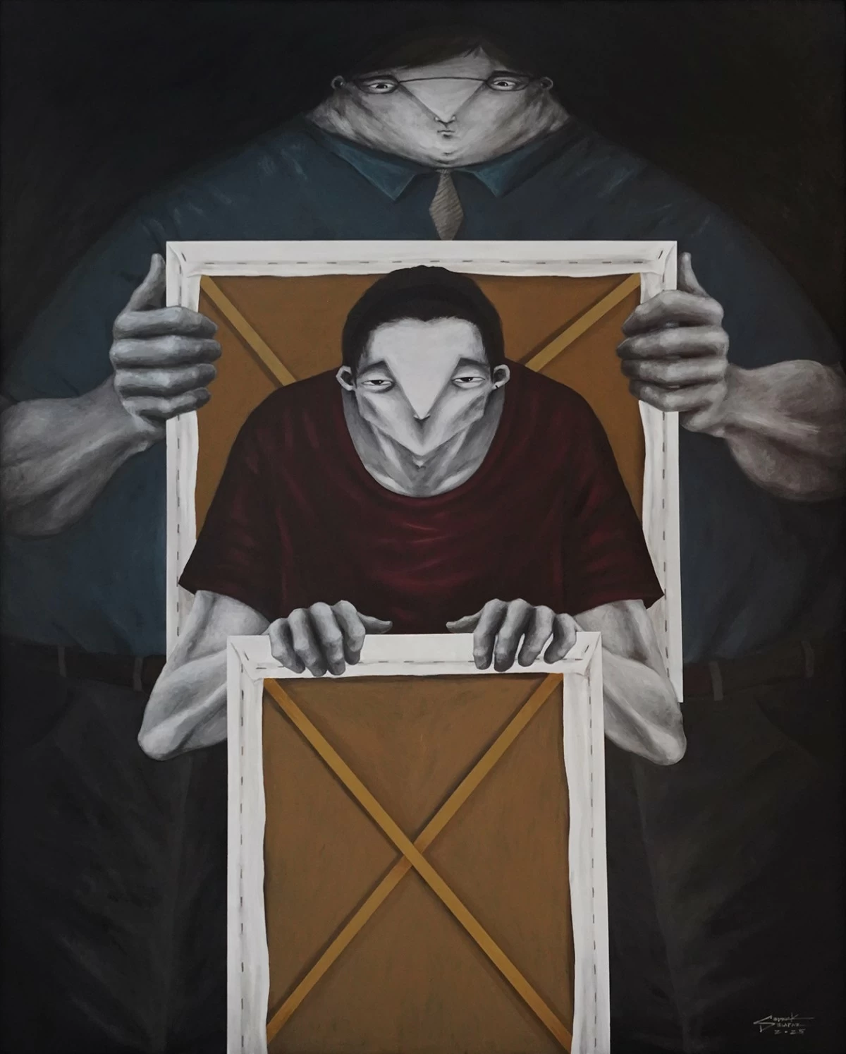 'KLBN,' acrylic on canvas, 60x48 inches, 2025