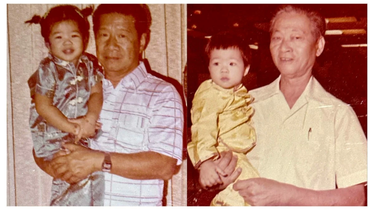 The author with her paternal and maternal grandfathers, Manuel Kingsu and Chua Ma