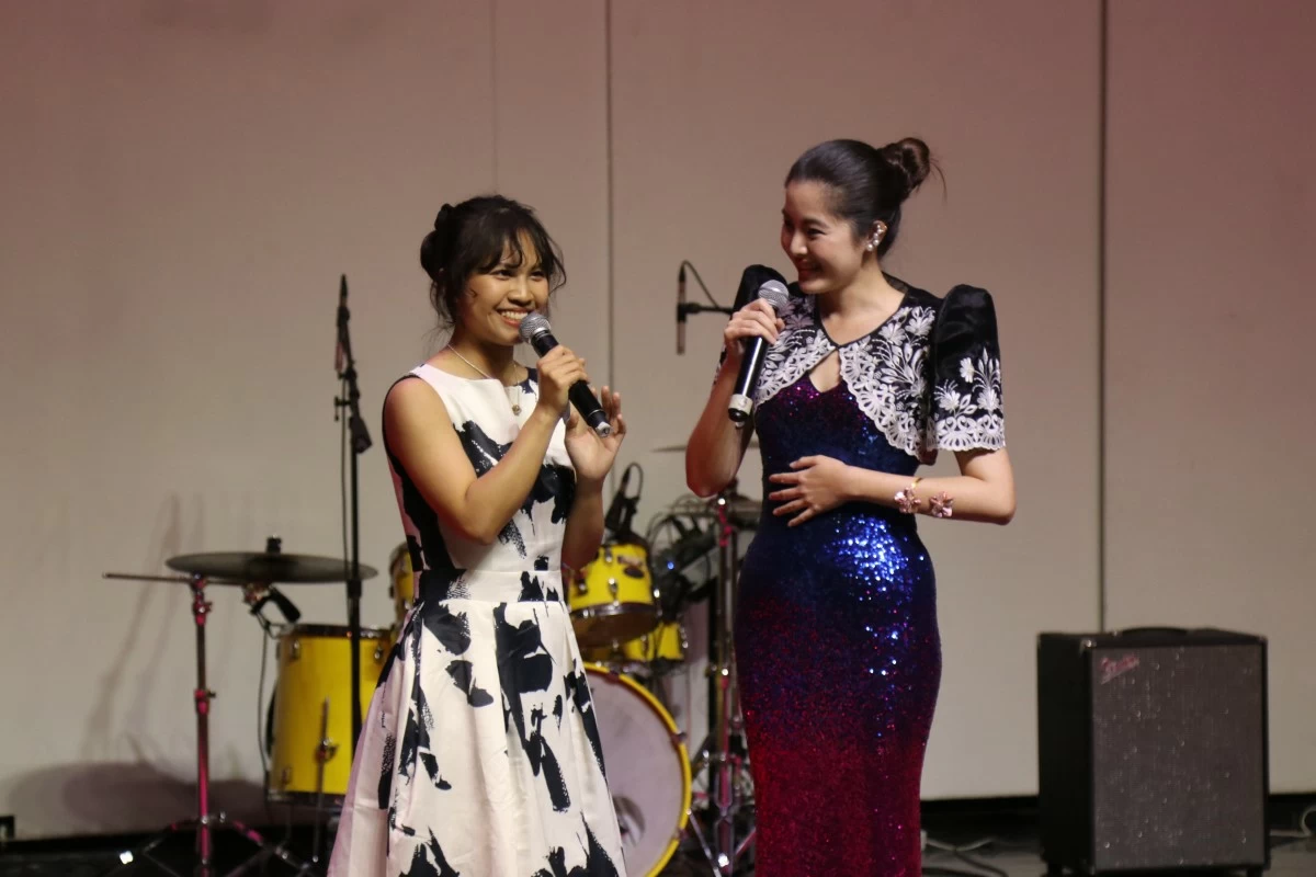 Rising star “New Voice of Taiwan” Saioai Xie and host 2019 Miss Taiwan International and YouTube personality Joyce Chiu
