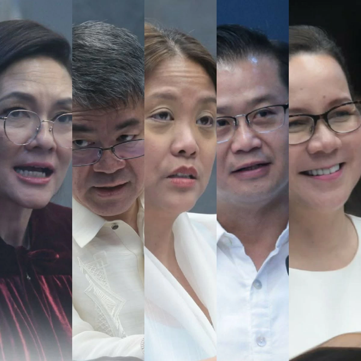 From left to right: Senators Risa Hontiveros, Koko Pimentel, Nancy Binay, Sherwin Gatchalian, and Grace Poe (Facebook)