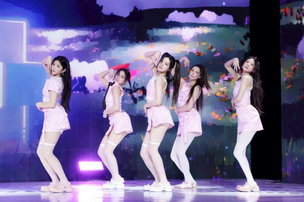 ILLIT performing at their media showcase for new album 