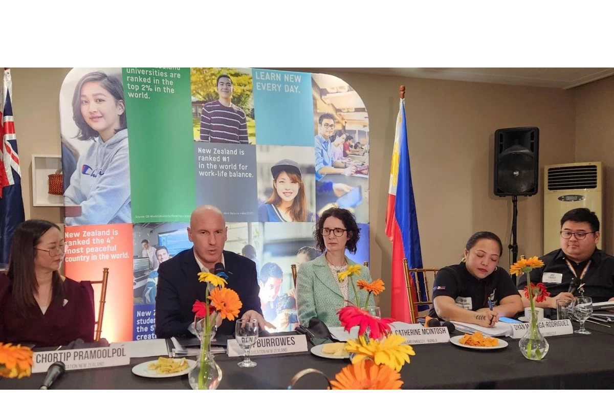 The Panelists: Chortip Pramoolpol, Education New Zealand market manager, Ben Burrowes, Education New Zealand regional director for Asia, Dr. Catherine McIntosh, New Zealand Ambassador to the Philippines, Dyan Mabunga Rodriguez, International Development Cooperation Manager, and Jao Yabut, New Zealand Embassy policy adviser